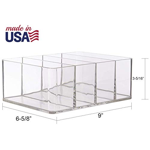 STORi 4-Compartment Clear Plastic Makeup Organizer