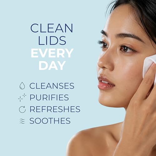 NOVEHA Eyelid & Lash Wipes - 120 Individually Wrapped Cleansing Wipes