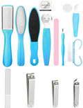 Stainless Steel Callus Remover & Nail Clipper Set - 14 PCS