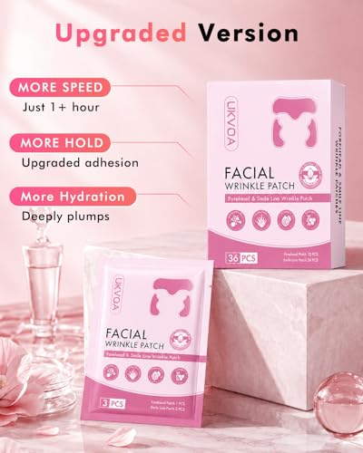Forehead & Smile Line Patches - Hydrating Overnight Treatment | 36pcs