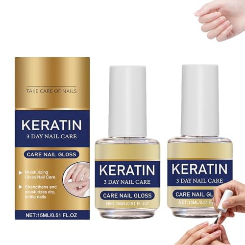 Keratin Nail Care Oil - 2 Pcs Nail Repair Serum for Stronger Nails