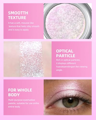 Duochrome Plum Blue Glitter Eyeshadow Palette