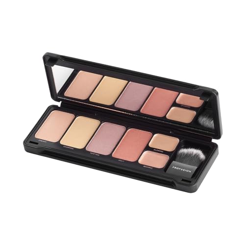 Profusion Highlight Pro Makeup Case - 5 Shades with Mirror