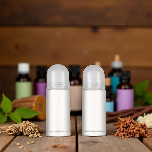 50ml Roll-On Deodorant Bottles (2 Pack) - Essential Oil Perfume Roller