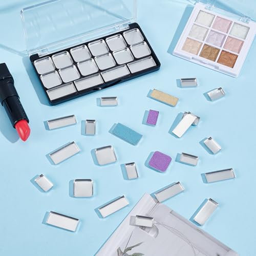 80 PCS Aluminum Empty Eyeshadow Pans - Refillable Cosmetic Organizer