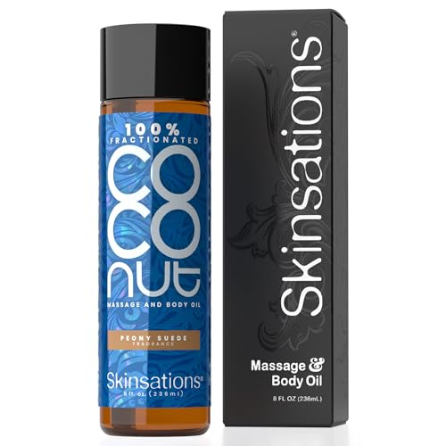 Skinsations - Scented Body Oil - Cashmere Soul - 100% Fractionated COCONUT Oil - Fragrance Oil for Skin, After Shower Body Oil for Women and Men, Body Moisturizer, Bath Oil, Hydrating Massage Oil