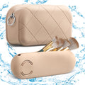 2 Pcs Silicone Portable Travel Makeup Bag,Soft Silicone Waterproof Toiletry Cosmetic Bag for Women Zipper Closure Organizer Makeup Case