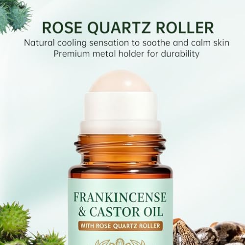 Frankincense & Castor Oil Roller - Rose Quartz, 50ml
