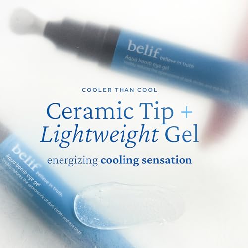 belif Aqua Bomb Cooling Eye Gel - Hydration & Puffiness Relief, 0.5 oz