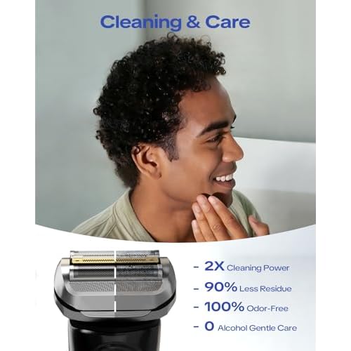 2 Pack Cleaner Fluid Refill 14 Month Supply for Braun Clean & Renew CCR, Shaver Cleaning & Care Refill Kit with Upgraded Formula for Gentle Deep Cleansing£¨cartridge NOT included£©