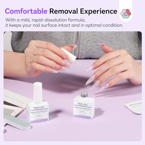 SAVILAND Acrylic Nail Remover Kit - Fast Removal with Cuticle Oil