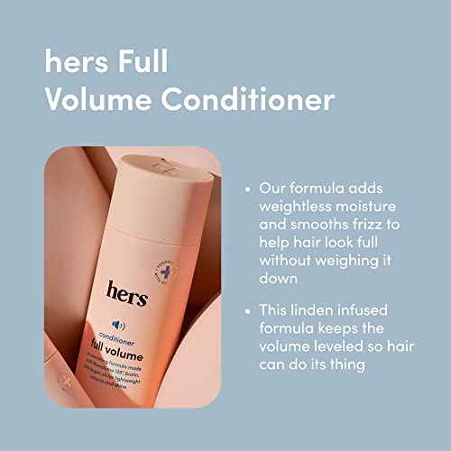 Hers Full Volume Conditioner 2 Pack - Volumizing Conditioner for Women - Citrus Spice - Women's Natural Conditioner - Moisturizes, Adds Shine & Bounce - 2 x 6.4 fl oz Bottles