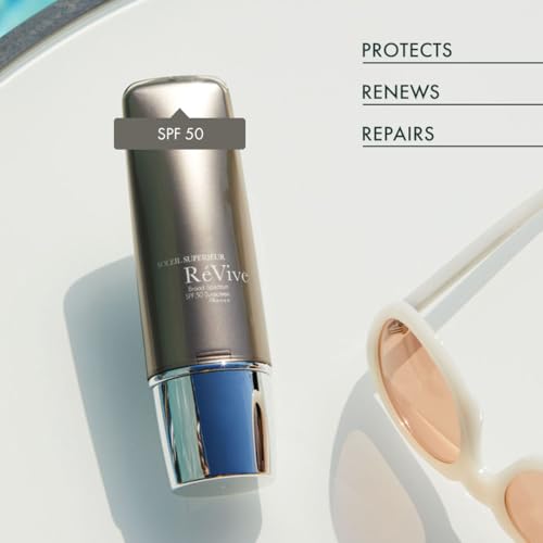 RéVive Soleil Superieur Broad Spectrum SPF 50 Sunscreen - Anti-Aging Sun Care, Ultra-Transparent, Skin Barrier Repair (1.7 oz)