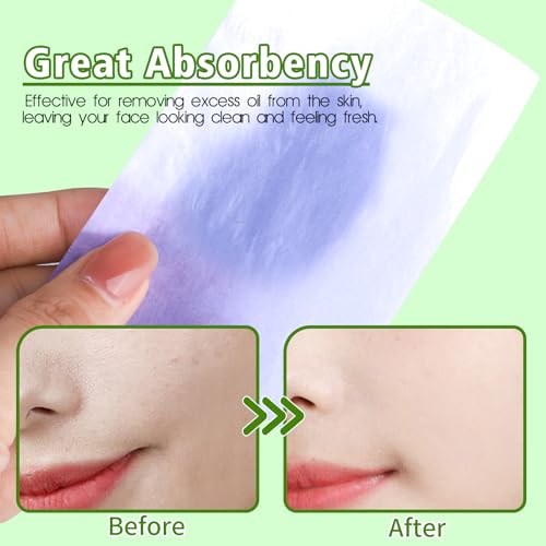 Oil Blotting Paper Sheets for Oily Skin, 300 Count