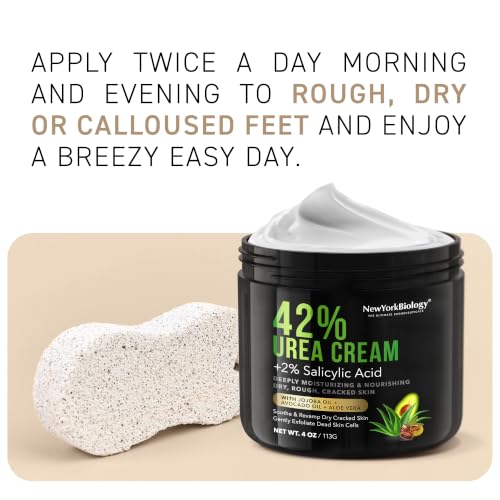 42% Urea Cream with Salicylic Acid for Dry Feet - 4 oz