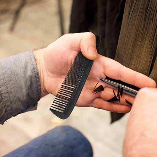 Black Unbreakable Hair Comb Set - Fine Tooth Styling Comb for Men & Women - 4 Pack
