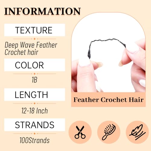 AMUMI 14-Inch Curly Crochet Hair for Black Women - 100 Strands