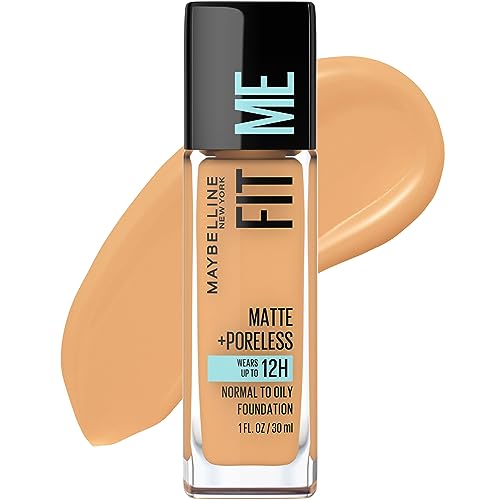 Maybelline Fit Me Matte Plus Poreless Foundation, Golden, 1 oz
