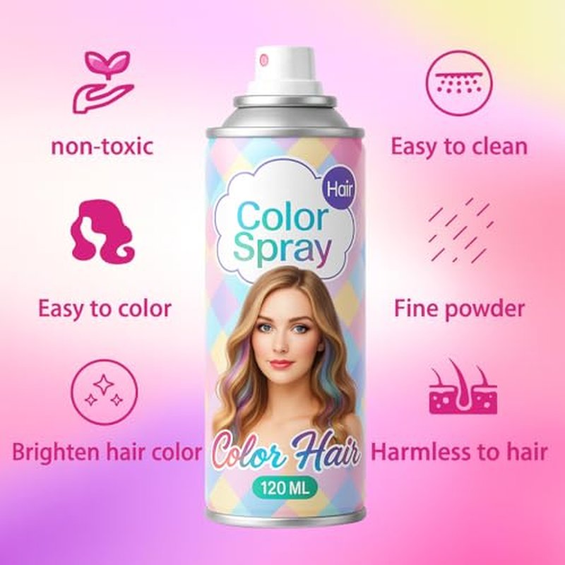 Black Temporary Hair Color Spray for Instant Styling & Fun