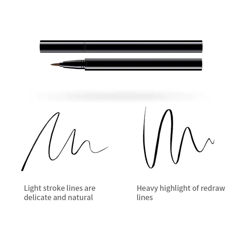 24-Hour Waterproof Liquid Eyeliner Pen, Black, Precision Tip