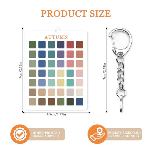 Seasonal Color Analysis Swatch Keychain | Personal Color Guide