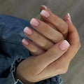 Short Square Pink Ombre Press On Nails 24 Pc Kit