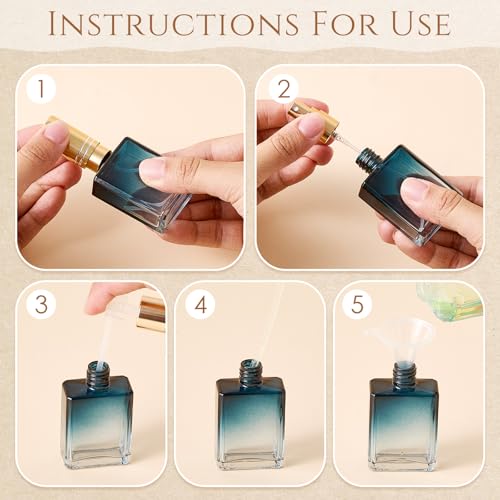 30 Pcs Refillable 15 ml Glass Perfume Bottles - Amber Spray Atomizers