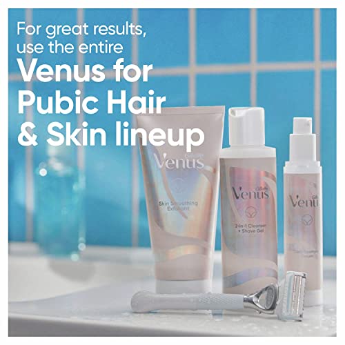 Gillette Venus Intimate Grooming 2in1 Cleanser and Shave Gel for Bikini Pubic Hair and Skin 6.4 Oz,(Pack of 24)