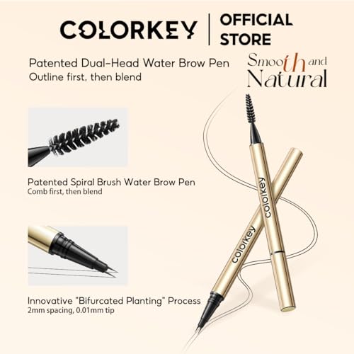 COLORKEY 3D Waterproof Eyebrow Pen Dual Tip – Star Rock Gray