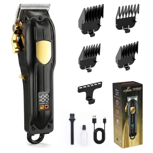 Professional Cordless Hair Clippers for Men with LED Display