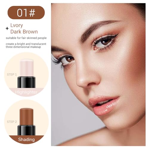 BINGBRUSH 2-in-1 Cream Contour & Highlight Stick