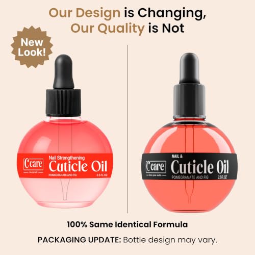C CARE Pomegranate & Fig Cuticle Oil 2.5oz - Nourishing Nail & Cuticle Moisturizer