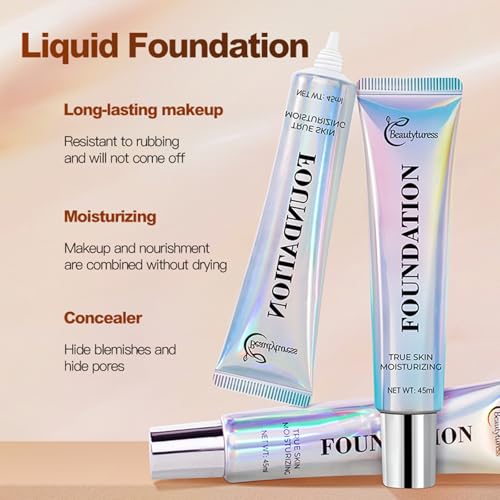 Hydrating Liquid Foundation 45ml - Medium Coverage with Hyaluronic Acid