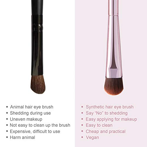 YUE SHEN NAN 5-Piece Eye Makeup Brush Set with Travel Case for Beginners