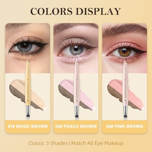 Double Head Under Eye Highlighter Stick with Blending Brush
