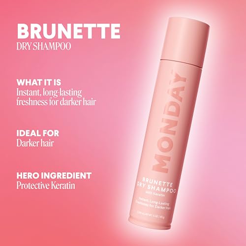 MONDAY BRUNETTE Dry Shampoo 200mL with Keratin for Dark Hair