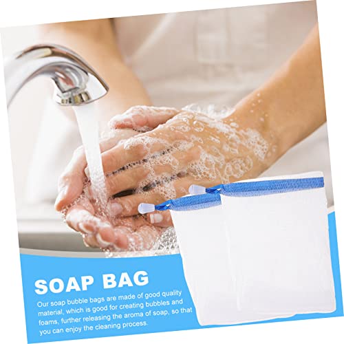 20pcs Foaming Soap Pouches Mesh Bath Exfoliating Nets