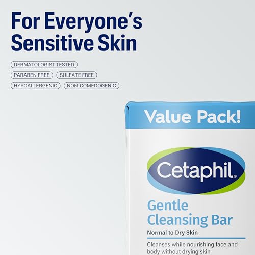 Cetaphil Gentle Cleansing Bar Soap, 6-Pack | Sensitive Skin