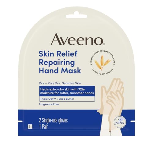 Unscented Aveeno Skin Relief Hand Mask Pair - Fragrance-Free, 1 Pack of 1