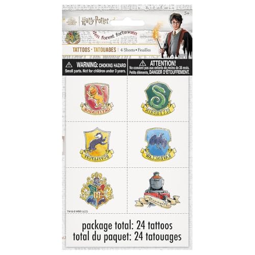 Harry Potter Tattoos Assorted Colors - Pack of 24
