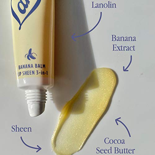 Lanolips Lip Treatment Duo - Banana Balm Lanolin Gloss for Long Lasting Hydration (12.5g) + Lemonaid Lanolin Lip Treatment - Clear Gloss and Exfoliant (12.5g)