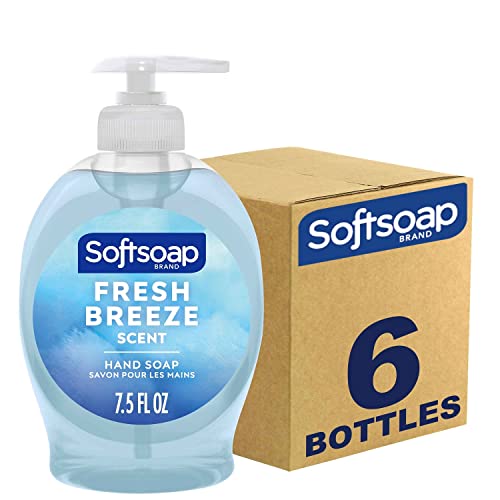 Softsoap Liquid Hand Soap Fresh Breeze (7.5 Fl Oz, Pack of 6) Moisturizing Liquid Hand Soap, Milk and Honey (7.5 Fl Oz, Pack of 6)