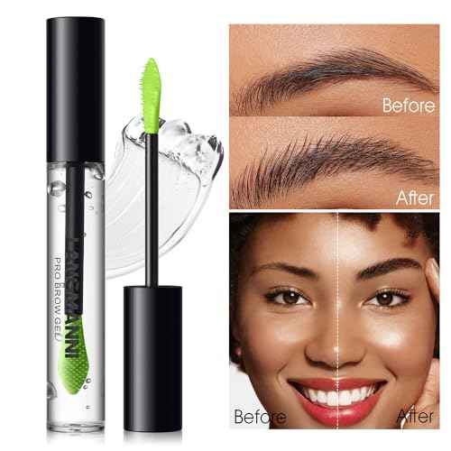 Brow Glue Eyebrows Gel - Long-Lasting Clear Brow Setting Gel, Transparent Eyebrow Styling Wax for Natural-Looking, Fluffy Brows, Mild Ingredients, Waterproof & Smudge-Proof, Easy Application