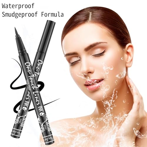 Black Waterproof Liquid Eyeliner Pen - 3 Pack, Hypoallergenic