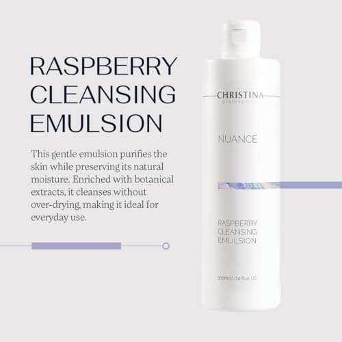 -CHRISTINA- Nuance Gentle Daily Cleanser for Face - Hydrating Facial Wash for Women & Men - Purifying, Moisturizing, Natural Emulsion with Pomegranate, Raspberry & Grape Seed Extracts - 300ml