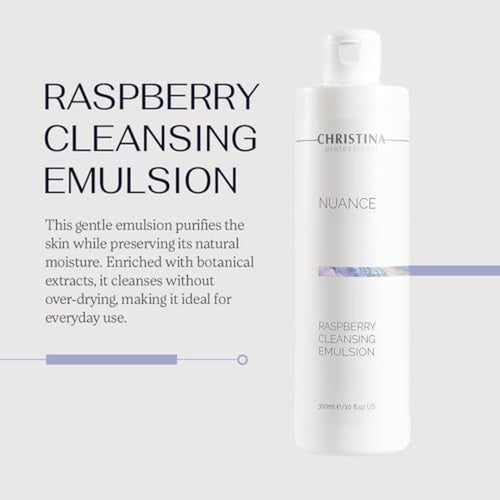 -CHRISTINA- Nuance Gentle Daily Cleanser for Face - Hydrating Facial Wash for Women & Men - Purifying, Moisturizing, Natural Emulsion with Pomegranate, Raspberry & Grape Seed Extracts - 300ml