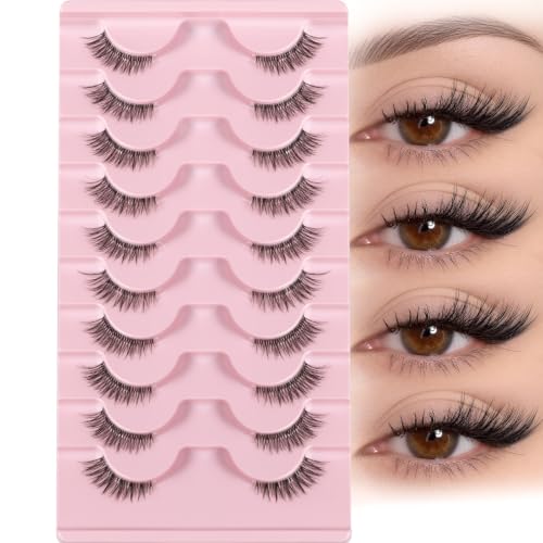 Half Lashes False Eyelashes Wispy Lash Strips Cat Eye Fake Strip