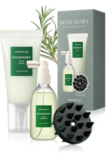 AROMATICA Rosemary Scalp Care Gift Set with Massager