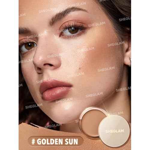 SHEGLAM Silk Haze Cream Bronzer Blendable Cream Makeup with a Lightweight Formula - Customizable Face Makeup for a Natural, Sun-Kissed Glow Long Lasting-Golden Sun