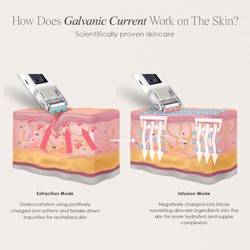 Galvanic Facial Lifting Roller | Rechargeable Face Roller with 2 Heads